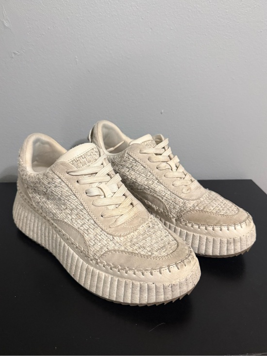 Universal Thread Shoes - Universal Thread Cream Woven Platform Sneakers